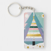 Celestial Pastel Christmas Tree キーホルダー (正面)