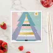 Celestial Pastel Christmas Tree スタンダードランチョンナプキン (インサイチュ)