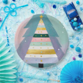 Celestial Pastel Christmas Tree ペーパープレート (パーティー)