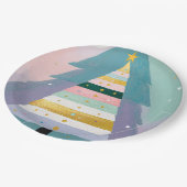 Celestial Pastel Christmas Tree ペーパープレート (アングル)