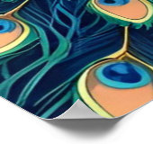 Celestial Peacock Bloom Bible Verse  ポスター (角)