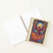 Celestial Phoenix Rebirth Zen tangle Galaxy ノートブック (内部)