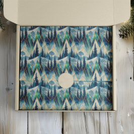 Celestial Pines Mountain Abstract Winter  薄葉紙