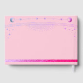 Celestial Pink Purple Sun Moon Stars Wedding  ゲストブック (裏面)