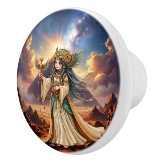 Celestial Priestess of the Golden Pyramid. セラミックノブ (右)