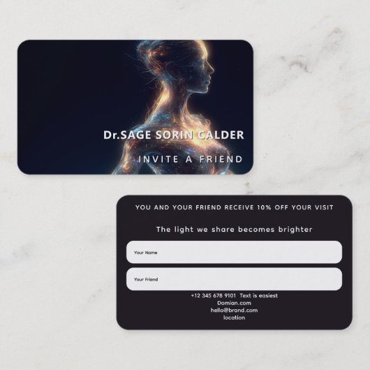 Celestial Pulse Energy Healing 名刺 (正面/裏面)