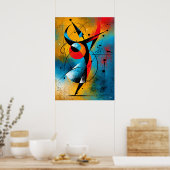 Celestial Pulse – Modern Abstract Geometric Wall ポスター (キッチン)