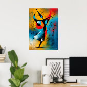 Celestial Pulse – Modern Abstract Geometric Wall ポスター (ホームオフィス)