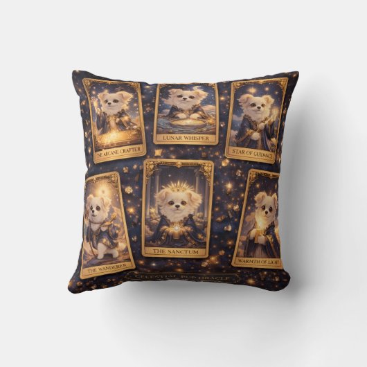 Celestial Pup Oracle – Magical Tarot Card Cushion クッション (裏面)