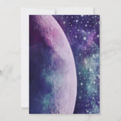 Celestial Purple Galaxy Moon Bachelorette Party 招待状 (裏面)