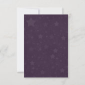 Celestial Purple Wedding Program Stars and Moon (裏面)