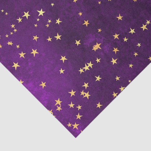 Celestial Purple & Yellow Starry Night Pattern 薄葉紙 (詳細)