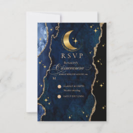 Celestial Quinceanera Stars and Moon Response Card 出欠カード