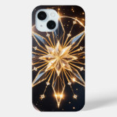 Celestial Radiance Golden Starburst Phone Case Case-Mate iPhoneケース (裏面)
