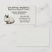 Celestial Ragdoll Registered Cattery Business Card 名刺 (正面/裏面)