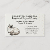 Celestial Ragdoll Registered Cattery Business Card 名刺 (正面)