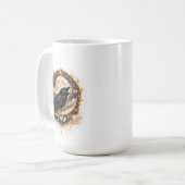 Celestial Raven Moon Gothic Night Nature Vibes コーヒーマグカップ (正面左)