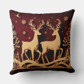 Celestial Reindeer Waltz – Golden Forest クッション (裏面)