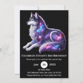 Celestial Resting Wolf Birthday Invitation 招待状 (正面)