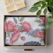 Celestial Rooster Greeting with Floral Border 薄葉紙 (ギフト)