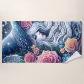 Celestial Rose Witch Dreamscape ビーチタオル (正面)