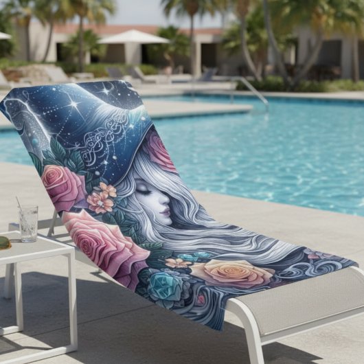 Celestial Rose Witch Dreamscape ビーチタオル