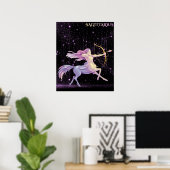 Celestial Sagittarius – Astrology Art ポスター (ホームオフィス)