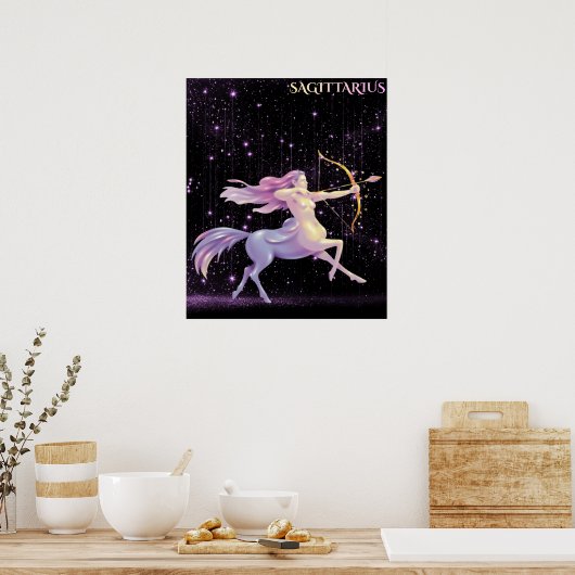 Celestial Sagittarius – Astrology Art ポスター (キッチン)
