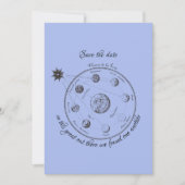 Celestial Save the Date Classic Round Sticker 招待状 (正面)