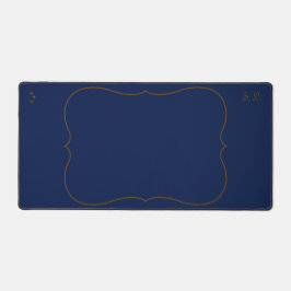 Celestial Scholar Navy Blue Desk Mat With Initials デスクマット