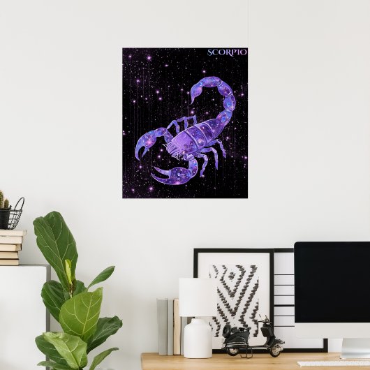 Celestial Scorpio – Astrology Art ポスター (ホームオフィス)