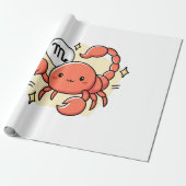 Celestial Scorpio Zodiac Chibi Line Art Gift ラッピングペーパー (アンロールド)