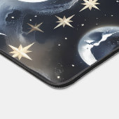Celestial Silver Moon for Astrology Lovers デスクマット (コーナー)