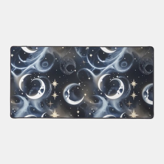 Celestial Silver Moon for Astrology Lovers デスクマット (正面)