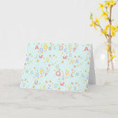 Celestial Sky Watercolor Alphabet カード (黄色い花)