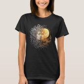 Celestial Space Sun Moon Boho Luna Solar Astronomy Tシャツ (正面)