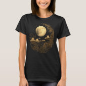Celestial Space Sun Moon Boho Luna Solar Astronomy Tシャツ (正面)