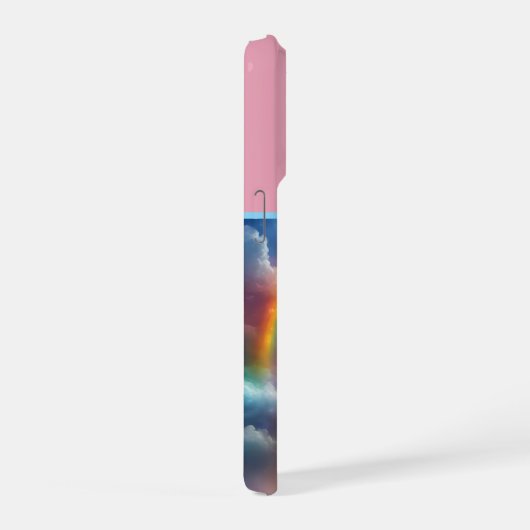 Celestial Spectrum: The Rainbow Unicorn's Arc iPhoneケース (右側面)