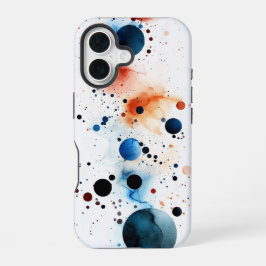 Celestial Splash" – 水彩抽象デザインのスマホケース iPhone 16ケース