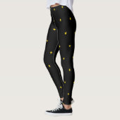 Celestial Star Pattern Luxe Comfort Stretch Fit レギンス (左)