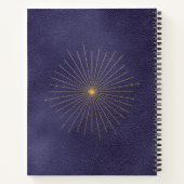 Celestial Starburst Blue Personalized Journal ノートブック (裏面)