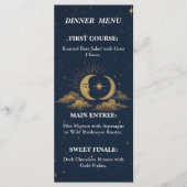 Celestial Starry Night Gold Moon Wedding Menu メニュー (正面)