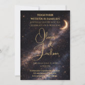 Celestial Starry Night Wedding Invitation 招待状 (正面)