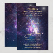 Celestial Starry Night Wedding Invitation 招待状 (正面/裏面)