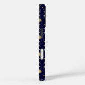 Celestial Stars Moon Sun Blue Gold White Trendy Case-Mate iPhoneケース (裏面 / 右)