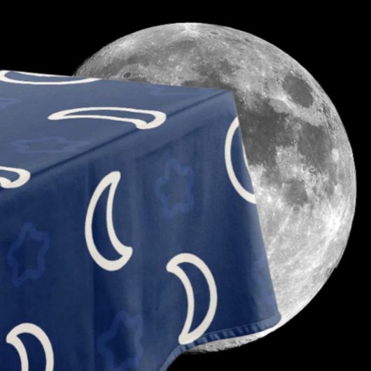 Celestial Stars & Moon Tablecloth – Navy Blue テーブルクロス