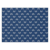 Celestial Stars & Moon Tablecloth – Navy Blue テーブルクロス (正面(横))