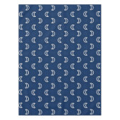 Celestial Stars & Moon Tablecloth – Navy Blue テーブルクロス (正面)