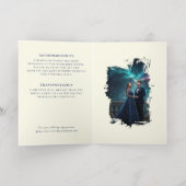 Celestial Stars | Navy/Gold Wedding Enclosure Card 箔グリーティングカード (内側レイダウン)