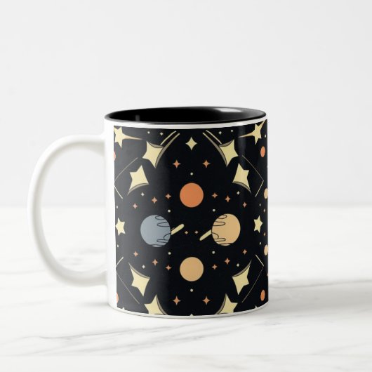 Celestial Stars & Planets Mug ツートーンマグカップ (左)